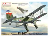 Krabice stavebnice AZ Model 1/72 Fieseler Fi 167 Over Balkans, německý palubní dvouplošník