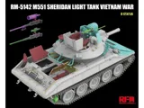 Krabice stavebnice Rye Field Model RFM5142 M551 Sheridan lehký tank v měřítku 1/35 — obrázek 4