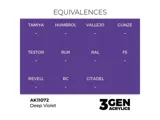 Lahvička akrylové barvy AK Acrylics 3GEN AK11072 tmavě fialová Deep Violet 17 ml — obrázek 2