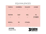 Lahvička akrylové barvy AK Acrylics 3GEN AK11059 pastelově růžová Pastel Pink 17 ml — obrázek 2