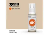 Lahvička akrylové barvy AK Acrylics 3GEN AK11008 zašpiněná šedá Grimy Grey 17 ml