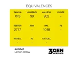 Lahvička akrylové barvy AK Acrylics 3GEN AK11047 citronově žlutá 17 ml — obrázek 2