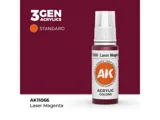 Lahvička akrylové barvy AK Acrylics 3GEN AK11066 Laser Magenta 17 ml
