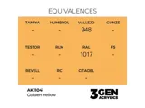 Lahvička akrylové barvy AK Acrylics 3GEN AK11041 zlatožlutá Golden Yellow 17 ml — obrázek 2