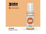 Lahvička akrylové barvy AK Interactive 3GEN AK11053 zářivá pleťová Radiant Flesh 17 ml