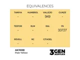 Lahvička akrylové barvy AK Interactive 3GEN AK11038 bledě žlutá Pale Yellow 17 ml — obrázek 2
