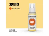 Lahvička akrylové barvy AK Interactive 3GEN AK11038 bledě žlutá Pale Yellow 17 ml