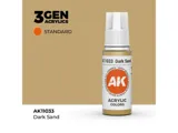 Lahvička akrylové barvy AK Interactive 3GEN AK11033 tmavě písková Dark Sand 17 ml