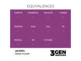 Lahvička akrylové barvy AK Acrylics 3GEN AK11074 tmavá purpurová 17 ml — obrázek 2