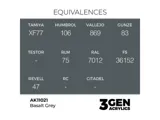 Lahvička akrylové barvy AK Interactive 3GEN AK11021 bazaltově šedá Basalt Grey 17 ml — obrázek 2