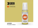 Lahvička akrylové barvy AK Acrylics 3GEN AK11039 hnisavě žlutá Purulent Yellow 17 ml