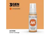 Lahvička akrylové barvy AK Acrylics 3GEN AK11099 okrově oranžová 17 ml