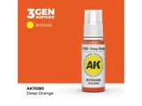 Lahvička akrylové barvy AK Acrylics 3GEN AK11080 tmavě oranžová Deep Orange 17 ml