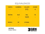 Lahvička akrylové barvy AK Interactive 3GEN AK11045 temně žlutá Deep Yellow 17 ml — obrázek 2
