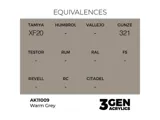 Lahvička akrylové barvy AK Interactive 3GEN AK11009 teplá šedá Warm Grey 17 ml — obrázek 2