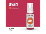 Lahvička akrylové barvy AK Interactive 3GEN AK11084 rubínová červená 17 ml