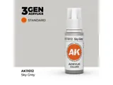 Lahvička akrylové barvy AK Acrylics 3GEN AK11012 nebeská šedá Sky Grey 17 ml