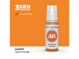 Lahvička akrylové barvy AK Interactive 3GEN AK11077 světle oranžová 17 ml