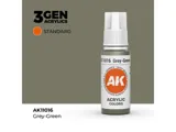 Lahvička akrylové barvy AK Interactive 3GEN AK11016 šedozelená Grey-green 17 ml
