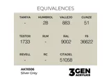 Lahvička akrylové barvy AK Acrylics 3GEN AK11006 stříbřitě šedá Silver Grey 17 ml — obrázek 2