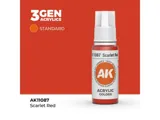 Lahvička akrylové barvy AK Acrylics 3GEN AK11087 šarlatová červená 17 ml