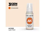 Lahvička akrylové barvy AK Interactive 3GEN AK11050 světlá pleťová Light Flesh 17 ml