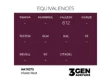 Lahvička akrylové barvy AK Acrylics 3GEN AK11075 fialově červená Violet Red 17 ml — obrázek 2