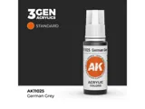 Lahvička akrylové barvy AK Interactive 3GEN AK11025 německá šedá (German Grey) 17 ml