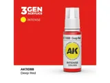 Lahvička akrylové barvy AK Acrylics 3GEN AK11088 temně červená Deep Red, 17 ml