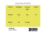 Lahvička akrylové barvy AK Interactive 3GEN AK11048 laserově žlutá 17 ml — obrázek 2