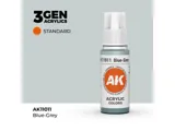 Lahvička akrylové barvy AK Acrylics 3GEN AK11011 modrošedá Blue-grey 17 ml