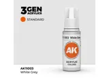 Lahvička akrylové barvy AK Interactive 3GEN AK11003 bělošedá White Grey 17 ml