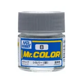 Lahvička metalické barvy Gunze Mr. Color C008 stříbrná 10 ml