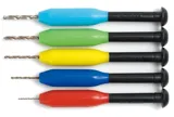 Sada ručních vrtáčků Gunze Mr. Pinvice GT50 Basic Set, pět průměrů 1–3 mm s rukojetí — obrázek 2