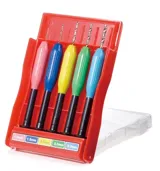 Sada ručních vrtáčků Gunze Mr. Pinvice GT50 Basic Set, pět průměrů 1–3 mm s rukojetí — obrázek 3