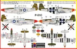 Krabice plastikové stavebnice Kovozávody Prostějov KPM0033 P-51C Mustang v měřítku 1/72 — obrázek 2