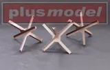 Sada Plus Model 019 protitankové bariéry 1/35 – kovový aršík na tři české ježky — obrázek 2