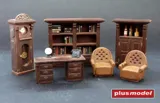 Resinová sada Plus Model 093 nábytek pracovna 1/35 — díly nábytku a aršík fotoleptů — obrázek 2
