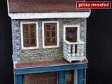 Stavebnice dioramatu Plus Model 190 Dům s obchodem 1/35 ze tvrzené sádry a resinu — obrázek 3