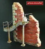 Plus Model 197 tovární roh se schody 1/35 – odlitky z tvrzené sádry pro dioráma — obrázek 4