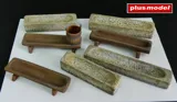 Resinová sada Plus Model 277 dřevěná a kamenná napájecí koryta v měřítku 1/35 — obrázek 2