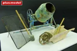 Resinový doplněk Plus Model 361 míchačka na sudy v měřítku 1/35 s aršíkem fotoleptů — obrázek 2