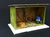 Plus Model 4051 kůlna 1/48 – laserem řezané dřevěné díly a resinové díly pro dioráma — obrázek 2