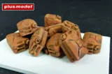 Resinové díly Plus Model 416 vyhořelé kanystry GB v měřítku 1/35 — obrázek 2