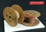 Sada Plus Model 455 malé kabelové cívky 1/35 – laserem řezané dřevěné a papírové díly s resinem — obrázek 2