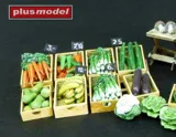 Resinové a dřevěné díly setu Plus Model 580 Zeleninový trh v měřítku 1/35 — obrázek 2