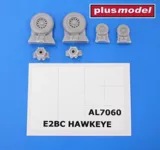 Resinová kola Plus Model AL7060 pro E-2C Hawkeye v měřítku 1/72 se šablonou — obrázek 2