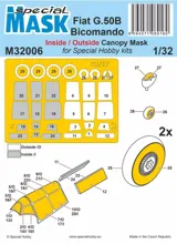 Maskovací sada Special Hobby M32006 pro model Fiat G.50B Bicomando v měřítku 1/32 — obrázek 2