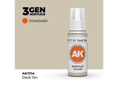 Lahvička akrylové barvy AK Interactive 3GEN AK11114 Deck Tan 17 ml