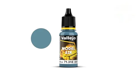 Lahvička akrylové barvy Vallejo Model Air 71318 AMT-7 šedomodrá 18 ml